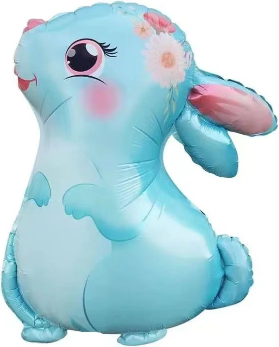 F 30''/76 см  Милый зайка, Голубой, 1 шт. (Китай)