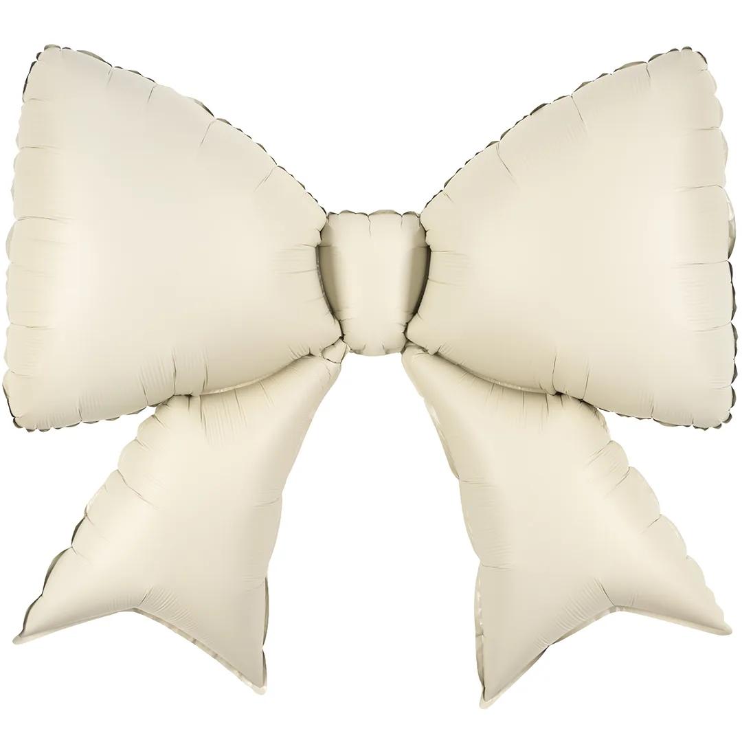 К 39"/100 см Бант, Кремовый, Сатин, 1  шт.(Китай)