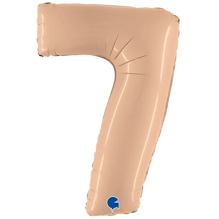 G 40"/102см Цифра "7" Сатин Nude 1 шт. (Италия)