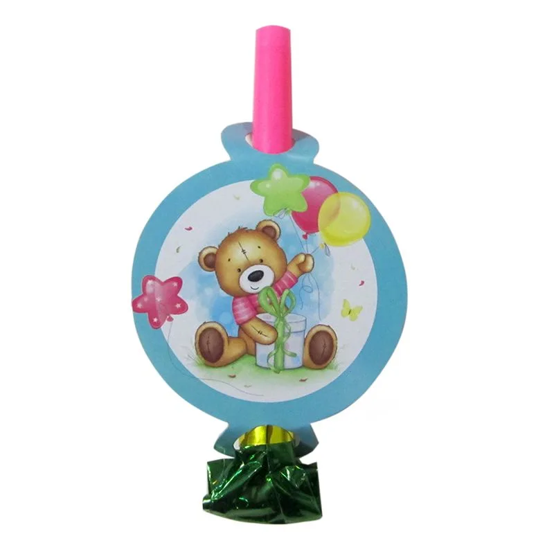 Язычки-гудки "С Днем Рождения!" Милый Мишка/ набор 6 шт. (Китай)