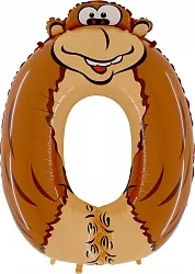 G 40"/102см Цифра "0" Обезьяна  / 1 шт / (Италия)