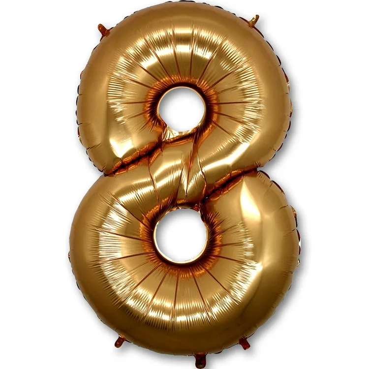 G 40"/102см Цифра "8" Золото /1 шт./(Италия)