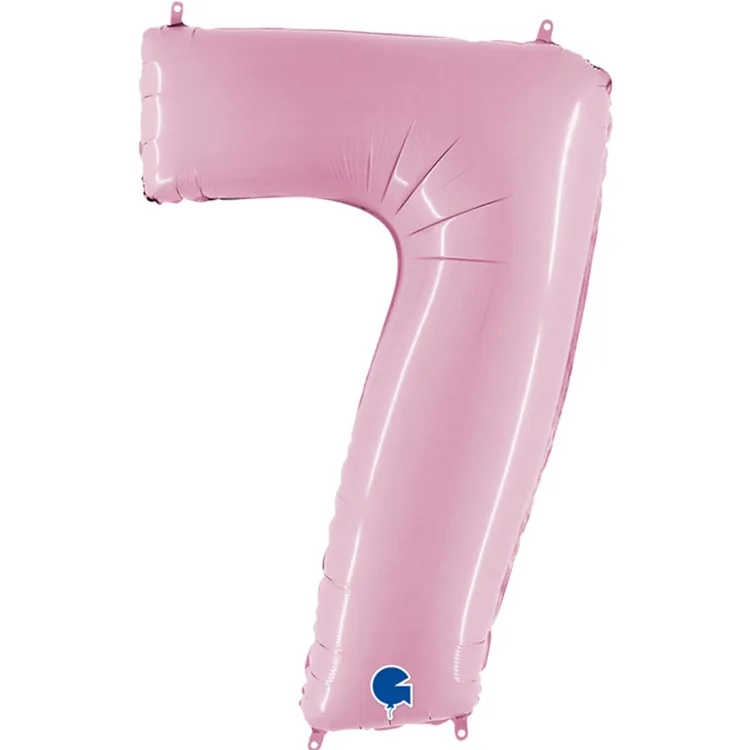 G 40"/102см Цифра "7" Розовый, пастель, упаковке/1 шт./(Италия)
