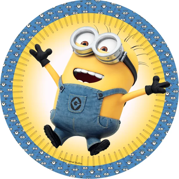 Тарелки "Миньоны", 23 см./ уп. 6 шт.