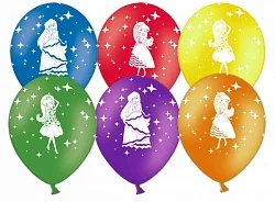 К 12"/30см Принцессы, Пастель, Ассорти, 5 ст. / 100 шт.(Китай)