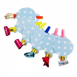 Язычки  "Голубые точки" 12 см / 6 шт.