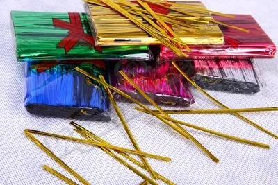 Прутики для скрутки, фольгированные 12 см.