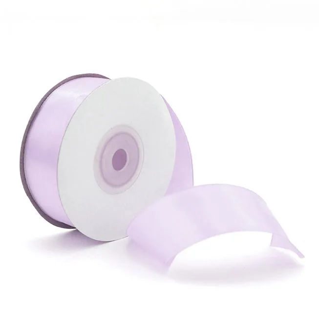 Лента Атлас Нежно-сиреневый / 7 мм * 22,85 м (Китай)