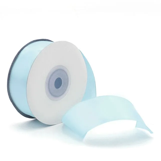 Лента Атлас Небесно-голубой / 7 мм * 22,85 м (Китай)