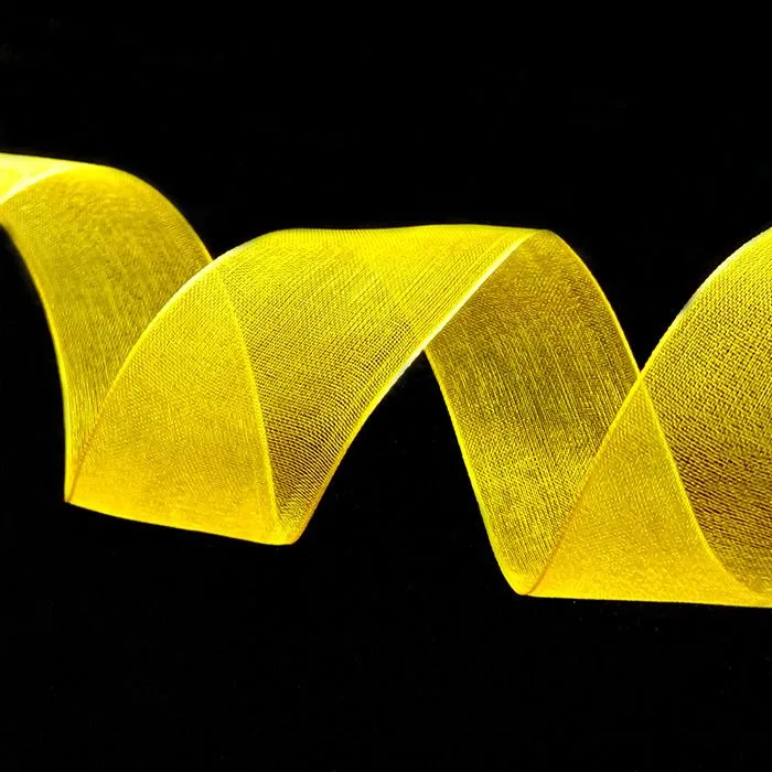 Лента Органза Золото / 25 мм * 22,85 м (Китай)