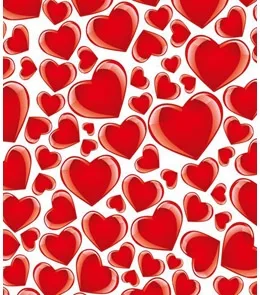 Пакет подарочный  Сердечки (М) 18 х 23 х 10