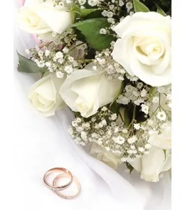 Пакет подарочный  Свадебный букет (М) 18 х 23 х 10