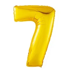 Р 40"/102см Цифра "7" Золото / 1 шт / (Россия)