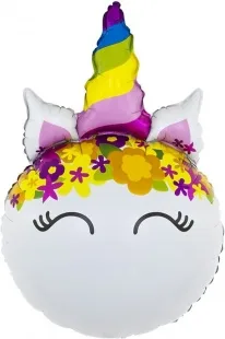 F 31"/79 см Голова, Цветочный единорог /1 шт/ (Китай)