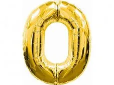 B 40 Цифра "0"золото в упаковке / Zero / 1 шт / (США)