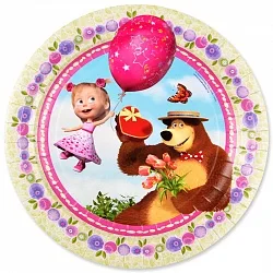 Тарелки "Ягодное лето. Маша и Медведь" 18см./ 6 шт.