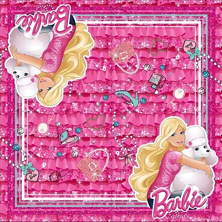 Салфетки "Барби" ,33*33см.,20шт. 2-х слойные