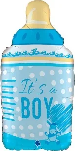 G 29"/74 см Бутылочка для малыша мальчика, Голубой, 1 шт.  (Италия)