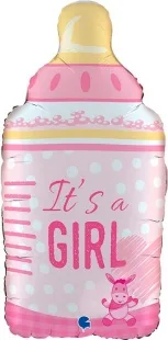 G 29"/74 см Бутылочка для малышки девочки, Розовый, 1 шт.   (Италия)