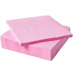 Салфетки Однотонные, Розовые, 32*32см, 20 шт.