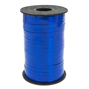 Лента (0,5 см*250 м) Ярко-синий, Металлик, 1 шт.