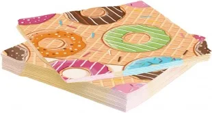 Салфетки, Пончики, 33*33 см, 20 шт.