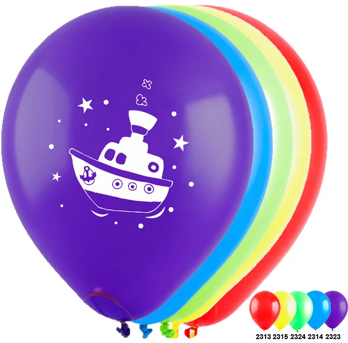 Т 12" Игрушки (5 дизайнов) Ассорти Пастель  2 ст. / уп. 100 шт. / Турция