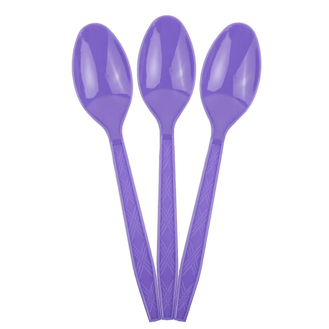 Ложки, Фиолетовый, 15 см, 10 шт. в упак.