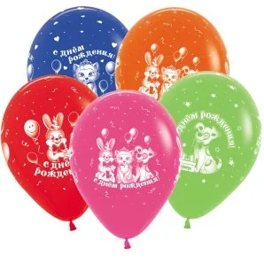 S 12  Милые зверята СДР, Ассорти ,Пастель/ 50 шт./ (Колумбия)