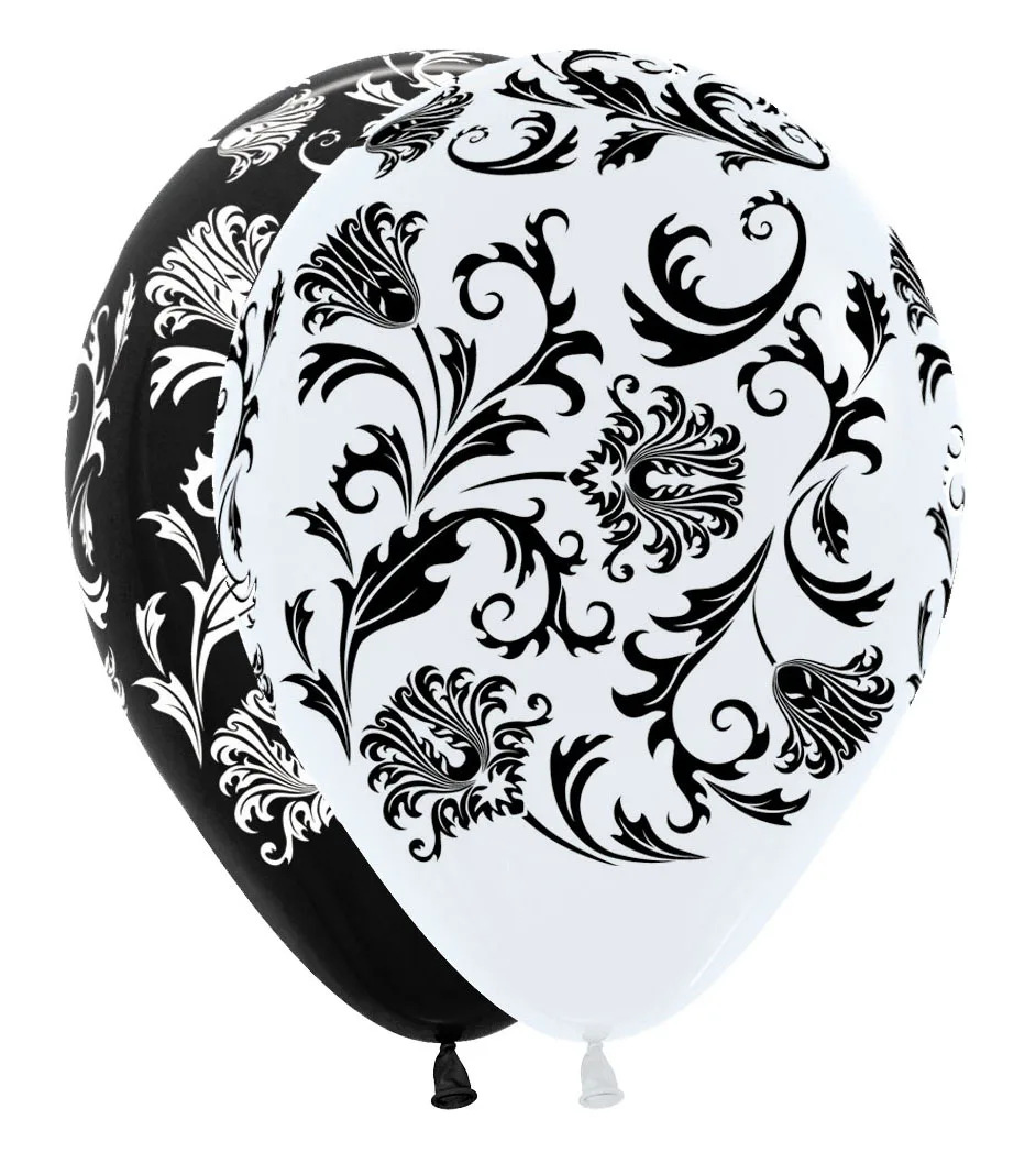 S 12 Дамаск (Белый, Черный) Металл / 50 шт. / (Колумбия)