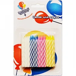 Свечи-мини 2-х цветные 24шт. 6см.