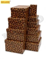 Набор прямоугольных коробок 10 в 1 Леопард (30.5 х 20 х 13 - 12 х 6.5 х 4 см)