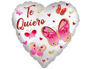 А 18"/46см  TE QUIERO Бабочки Red PinkGold/1 шт./ (США)