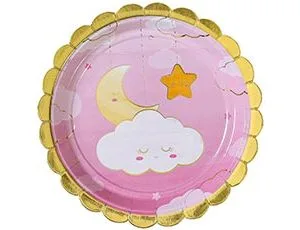 Тарелка Детские Грезы розовый 17см 6шт