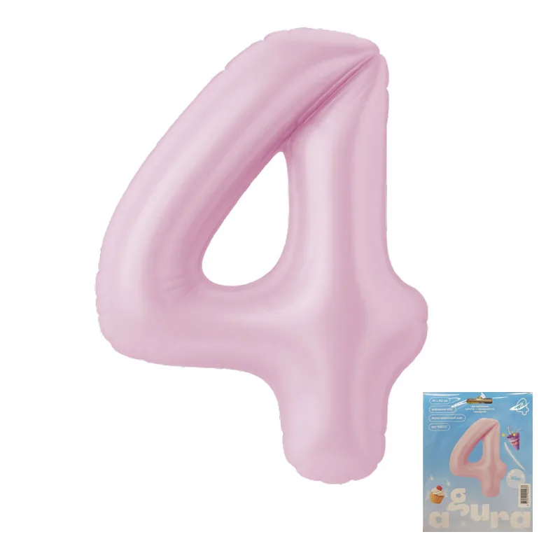 Р 40"/102см Цифра, 4 Slim, Зефирный, / 1 шт / (Россия)