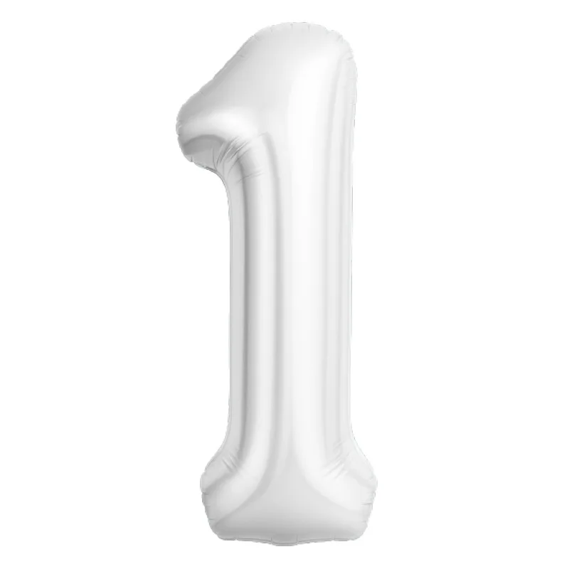 Р 40"/102см Цифра, 1 Slim, Белый блеск, / 1 шт / (Россия)