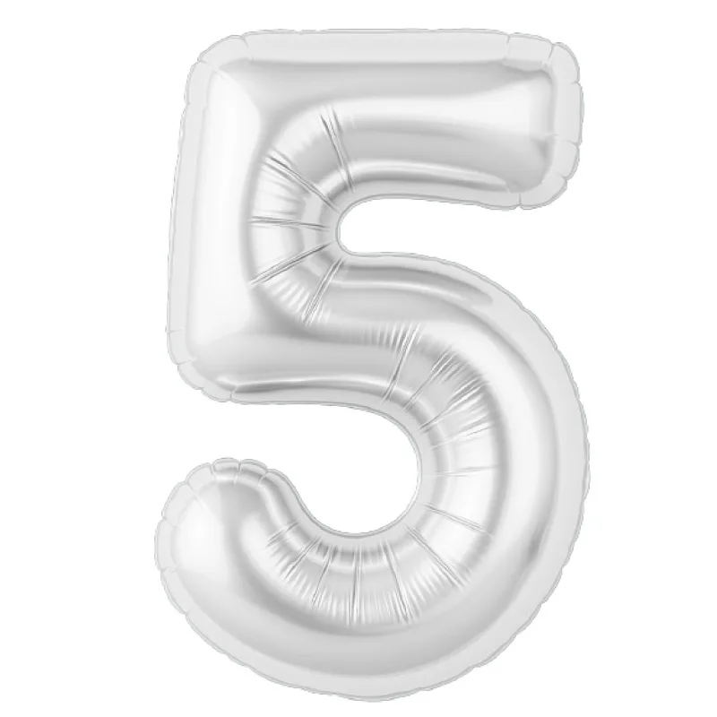 Р 40"/102см Цифра, 5 Slim, Белый блеск, / 1 шт / (Россия)