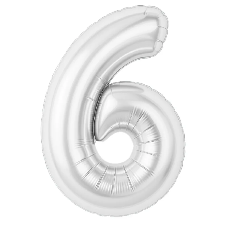 Р 40"/102см Цифра, 6 Slim, Белый блеск, / 1 шт / (Россия)