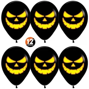 S 12 Тыква на Хэллоуин, Черный, Пастель , 2 ст./ 50 шт. / (Колумбия)