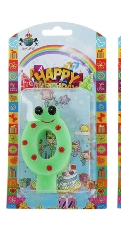 Свечи в торт цифра "0" Глазки