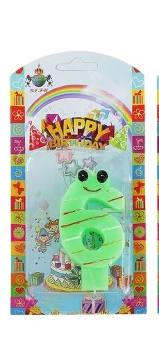 Свечи в торт цифра "6" Глазки