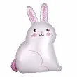 А 22"/55 см Зайка белый, 1 шт.(ANAGRAM)