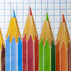 Скатерть "Карандаши", 120*180 см/1 шт./(Китай)