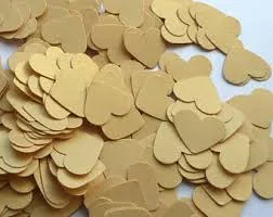 Конфетти СЕРДЦА (золото) d 3,3 см./ уп.