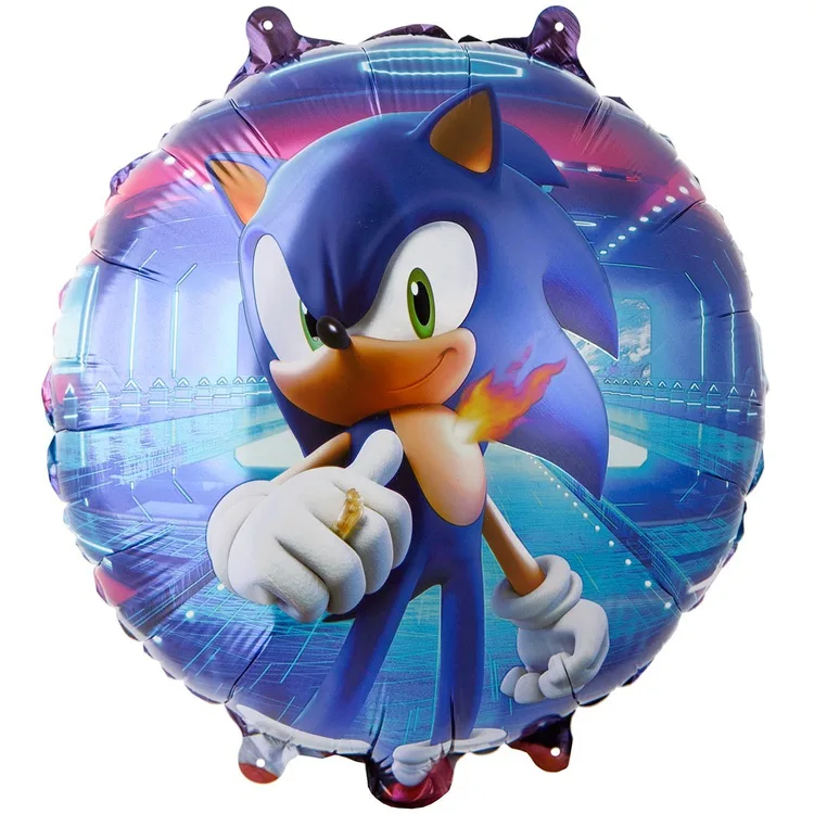 К 18"/46см Круг, Ежик Аниме синий/1 шт./ (Китай)