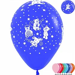 S 12 Забавные мишки, Ассорти, Пастель, 5 ст./50 шт./(Колумбия)