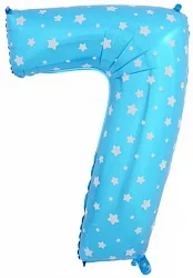 F 40"/102см Цифра "7" синий/ 1 шт / (Китай)