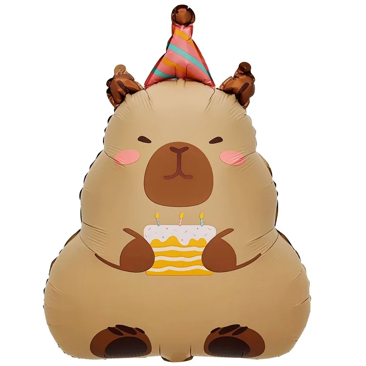 К 27"/69 см  Капибара в колпаке с тортом(Китай)