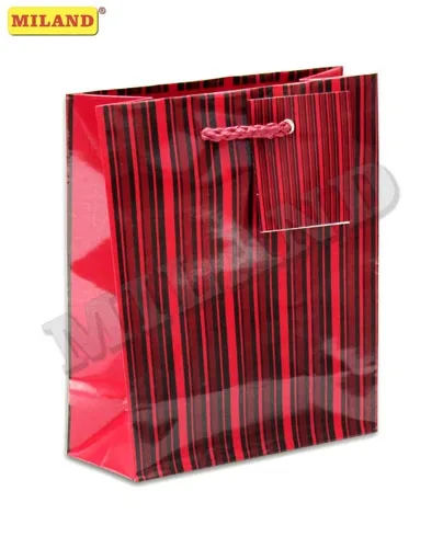 Пакет подарочный Строгии линии (S) 11,5 х 14,5 х 6