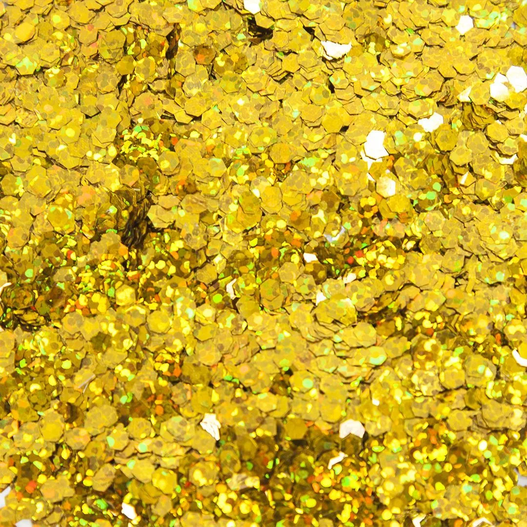 Конфетти фольга Шестиугольники, Золото, 0,25 см, 100 г.